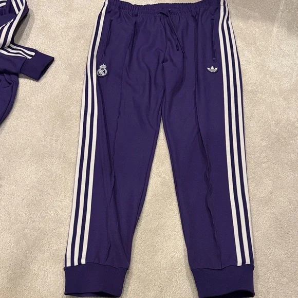 adidas Official Garment of Real Madrid Purple Track Jacket & Pants Set